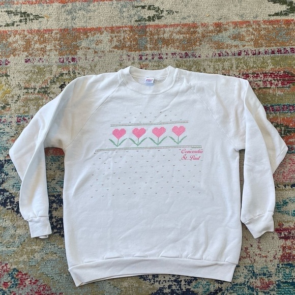 Vintage 1980s Concordia St. Paul Travel Tourism Vacation Crewneck 80s Sweatshirt - Picture 2 of 7